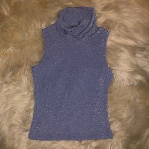 Emporium size medium sparky sleeveless turtleneck
